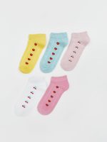 ⁦شرابات تدريب بتصميم منقوش للبنات من ال سي وايكيكي، 5 قطع⁩ - الصورة ⁦2⁩