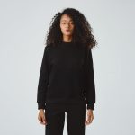 ⁦جين سويت شيرت - رقبة دائرية ضيقة من القطن والصوف الثقيل | ضروري يومي بسيط لراحة عصرية⁩ - الصورة ⁦2⁩