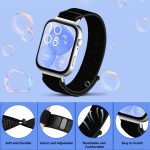 ⁦سوار نايلون مرن مزود بمسامات للتهوية للرجال والنساء، أساور قابلة للتعديل بديلة لساعة هواوي فيت 3 وفيت 4 وفيت 4 برو من دلع موبايلك⁩ - الصورة ⁦3⁩