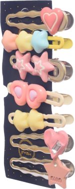 ⁦مشابك شعر للبنات من دافان، 7 قطع - متعددة الألوان⁩ - الصورة ⁦3⁩