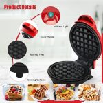 ⁦Waffle Maker Machine - Mini Iron for Home Use⁩ - الصورة ⁦5⁩