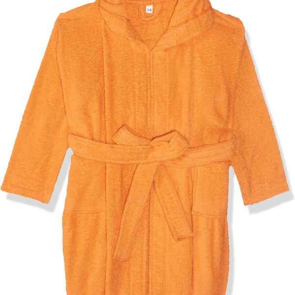 روب استحمام من روزا هوم بلون برتقالي، للاولاد من 8-10 سنوات