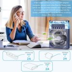 ⁦مروحة مكيف هواء شخصي محمول سعة 900 مل مع صينية ثلج لتبريد الهواء بالبخار بمروحة تبريد 5 في 1 بـ 7 ألوان إضاءة و5 بخاخات و3 سرعات ومروحة تيار متردد للغرف الصغيرة والمكتب والسيارة والتخييم⁩ - الصورة ⁦3⁩