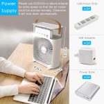 ⁦UNUSROOM Mini Air Conditioners,Portable Air Cooler，700ml Evaporative Air Cooler 3 Speeds,USB Personal Air Conditioner with 7 LED Light，1-3H Timer Portable AC Cooling Fan for car Home Office Room⁩ - الصورة ⁦5⁩