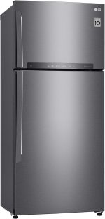 ⁦ثلاجة موديل GN-H622HQHL - شاشة ليد، سعة 17 قدم مكعب من ال جي، فضي⁩ - الصورة ⁦3⁩