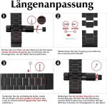 ⁦سوار معدني من هيكساسيدر متوافق مع ساعة هواوي فيت 3، سوار بديل من الفولاذ المقاوم للصدأ لساعة هواوي فيت 3 للنساء والرجال⁩ - الصورة ⁦7⁩