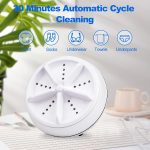 ⁦غسالة صغيرة محمولة من لوكشري ستوب، غسالة أطباق صغيرة محمولة تعمل بالموجات فوق الصوتية مع منفذ USB، مناسبة للمنزل والعمل والسفر وغرفة الكلية والسيارة الترفيهية والشقة⁩ - الصورة ⁦2⁩