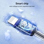 ⁦كابل بيانات للشحن السريع من سلسلة كريستال-كلير 30 وات نوع-سي إلى لايتنينج من جوي رووم، لون أسود، طول 1.2 متر، S-A42⁩ - الصورة ⁦2⁩