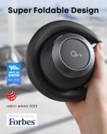 ⁦ساوند كور سماعات راس سبيس ون برو من انكر بخاصية الغاء الضوضاء النشطة، تصميم قابل للطي للغاية، صوت بدون فقدان 60 ساعة، شحن فائق السرعة، صوت لاسلكي عالي الدقة مع LDAC، ملاءمة مريحة⁩ - الصورة ⁦2⁩