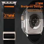 ⁦سوار سولو لوب نايلون متوافق مع ساعة آبل الترا 2/الترا 49 ملم 45 ملم 46 ملم 44 ملم 42 ملم للرجال والنساء، سوار رياضي مرن مضفر من القماش الناعم لسلسلة اي ووتش SE 10/9/8/7/6/5/4⁩ - الصورة ⁦5⁩