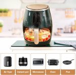 ⁦ورق فرن للقلاية الهوائية مقاس 20 سم من ديبونيور، 100 ورقة للمقلاة الهوائية، غير لاصق، فرن ورقي للاستعمال مرة واحدة للقلاية الهوائية سعة 5-8 لتر والفرن ةالقلايات والميكروويف (مربع)⁩ - الصورة ⁦6⁩