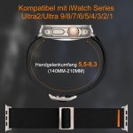 ⁦سوار سولو لوب نايلون متوافق مع ساعة آبل الترا 2/الترا 49 ملم 45 ملم 46 ملم 44 ملم 42 ملم للرجال والنساء، سوار رياضي مرن مضفر من القماش الناعم لسلسلة اي ووتش SE 10/9/8/7/6/5/4⁩ - الصورة ⁦3⁩