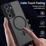 ⁦جراب مغناطيسي لموبايل سامسونج جالاكسي A17 من جرابيست، شفاف غير لامع، حماية كاملة للكاميرا، تصميم مضاد للصدمات، متوافق مع الحامل المغناطيسي (اسود، سامسونج جالاكسي A17 4G/ سامسونج جالاكسي A17 شبكة الجيل⁩ - الصورة ⁦2⁩