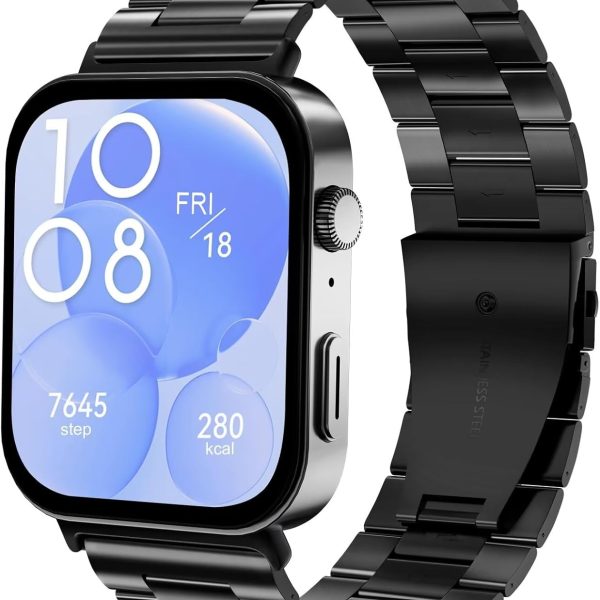 سوار معدني من هيكساسيدر متوافق مع ساعة هواوي فيت 3، سوار بديل من الفولاذ المقاوم للصدأ لساعة هواوي فيت 3 للنساء والرجال