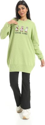 ⁦Andora Womens Pullover Sweater Printed Long Sleeves Hoodie⁩ - الصورة ⁦5⁩