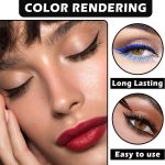 Eyeliner Pencil Liquid Waterproof Quick Drying Long Lasting Eye Makeup Color Eyeliner Pen Smudgeproof Longwearing With Ultra-Fine Tip -BLUE