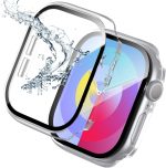 جراب حماية للشاشة متوافق مع ساعة ابل سلسلة 10 (46 ملم/ 42 ملم) من ميار، جراب صلب رفيع للغاية ومضاد للصدمات لساعة ابل 10 (46 ملم/ 42 ملم) (شفاف، 46 ملم)