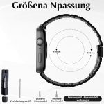 ⁦سوار معدني من هيكساسيدر متوافق مع ساعة هواوي فيت 3، سوار بديل من الفولاذ المقاوم للصدأ لساعة هواوي فيت 3 للنساء والرجال⁩ - الصورة ⁦4⁩