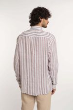 ⁦DALYDRESS Men Fancy Regular Fit Linen Shirt With Long Sleeves And Spread Collar DDMxx005412 Modern⁩ - الصورة ⁦3⁩