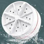 ⁦غسالة ملابس محمولة صغيرة الحجم بمنفذ USB لاسطح الترابيزات مناسبة لرحلات العمل تستغرق 30 دقيقة للغسل موفرة للطاقة والمساحة من دبفورز تحميل علوي أبيض⁩ - الصورة ⁦2⁩