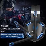 سماعات رأس للالعاب بتصميم فوق الاذن بميكروفون وتحكم في مستوى الصوت واضاءة ليد ونمط ستيريو وخاصية تقليل الضوضاء تلائم اجهزة الكمبيوتر واللاب توب والبلاي ستيشن 4 وXbox one والموبايل الذكي (سوداء)، سلكي - الصورة 4