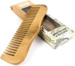 ⁦مشط شعر مصنوع من الخشب الطبيعي مضاد للتجعد ولطيف على فروة الرأس بتصميم صديق للبيئة للاستخدام اليومي من اليس⁩ - الصورة ⁦5⁩