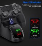 ⁦شاحن وحدة تحكم بلاي ستيشن 4 ، شحن USB لاجهزة مناسبة دوال شوك - سوني - سليم - برو منصة عن بعد لوحدة لون اسود , عدد 1⁩ - الصورة ⁦4⁩