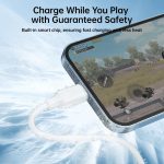 ⁦Joyroom S-CL020A9 20W Type-C to Lightning Fast Charging Data Cable 1m-Black⁩ - الصورة ⁦4⁩