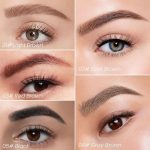 ⁦قلم حواجب سحري مطور للنساء مع 4 رؤوس شوكة وفرشاة دقيقة لحواجب طبيعية تشبه الشعر، يدوم طوال اليوم، قلم حواجب ميكروبليدينج (بني غامق)⁩ - الصورة ⁦3⁩
