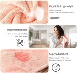 ⁦منشفة شعر من فيزورا، منشفة ماصة لتجفيف الشعر، رداء حمام سحري سريع الجفاف من المايكروفايبر 500 غرام لكل متر مربع، منشفة حمام لتجفيف الشعر، منشفة صالونات التجميل (متعددة الالوان)⁩ - الصورة ⁦5⁩