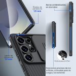 ⁦نيلكن حافظة جالكسي اس 25 الترا 5G، حماية الكاميرا، غطاء كاميرا منزلق، حافظة واقية رفيعة ورفيعة لسامسونج جالاكسي S25 الترا (اسود)⁩ - الصورة ⁦3⁩