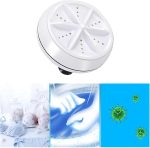 غسالة ملابس تربو بالموجات فوق الصوتية - لإحداث ثورة في روتين الغسيل الخاص بك مع غسالة صغيرة تعمل بالموجات فوق الصوتية تتميز بدعم USB، مثالية لتنظيف الشرابات والملابس الداخلية في أي مكان