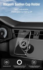 ⁦لينوك حامل موبايل مغناطيسي قابل للتعديل بزاوية 360 درجة مع كوب شفط قابل للتعديل بدون استخدام اليدين للسيارة وصالة الالعاب الرياضية والمرآة وسطح أملس، متوافق مع ايفون واندرويد وجميع الهواتف الذكية.⁩ - الصورة ⁦4⁩