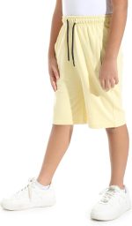 ⁦شورت عصري سادة قطن بأستك عند الخصر للأولاد من اندورا⁩ - الصورة ⁦2⁩