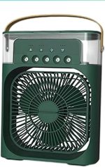 مروحه تبريد هواء محمولة من سمايلينج شارك، مروحة تبريد صغيرة بـ 5 بخاخات، مروحة مكتب شخصية مع اضاءة LED بـ 7 الوان للمكتب والمنزل والمطبخ وغرفة النوم والسكن والاماكن الخارجية