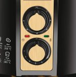 ⁦Black & Decker 4 Liter Air Fryer 1.2Kg Performance Range Aerofry, Black/Gold - Af300-B5 ( International warranty ) - 220V supply voltage and 50Hz⁩ - الصورة ⁦4⁩