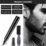 ⁦قلم ملء فراغات اللحية، قلم اللحية للرجال، قلم ملء فراغات اللحية للرجال مع فرشاة لحية ذات شعيرات، قلم تحديد اللحية بسهولة بملء الفراغات للرجال (لون بني)⁩ - الصورة ⁦4⁩