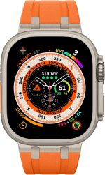 ⁦سوار بديل من السيليكون مقاوم للماء بتصميم فاخر متين من فيفيشياو، متوافق مع ساعة آبل الترا 49 ملم 45 ملم 44 ملم 42 ملم، لسلسلة اي ووتش 8 7 6 5 4 3 2 1 اس اي⁩ - الصورة ⁦6⁩