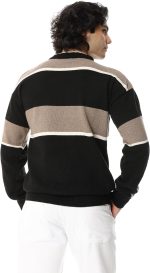 ⁦بلوفر منسوج بياقة دائرية للرجال من اندورا⁩ - الصورة ⁦3⁩