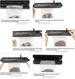 ⁦Vacuum Sealer Vacuum Machine, Automatic Vacuum Sealer Sous Vide, Film Sealer for Dry or Moist Food, Includes 10 Vacuum Bags and Hose⁩ - الصورة ⁦3⁩