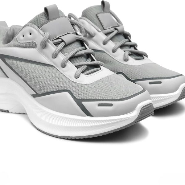 حذاء رياضي كاجوال للرجال -مريح جدا-خفيف الوزن- خامات طبيعيه مقاومة للبكتريا والفطريات والروائح الكريهه – الألوان {رمادى & أسود & أبيض} - (HK01)