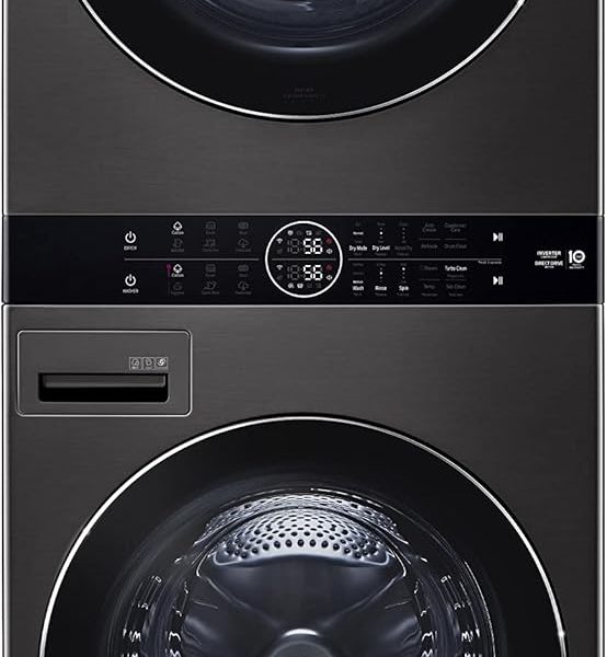 غسالة ووش تاور™ من ال جي بسعة 21/16 كجم بخاصية تحكم مركزي