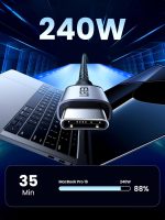 ⁦كيبل USB C الى 240 واط من يوجرين للشحن السريع لايفون 15 برو ماكس سامسونج جالاكسي S24 S23 ماك بوك اير ايباد ميني ديل XPS 3.3 قدم⁩ - الصورة ⁦2⁩