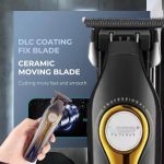 ⁦ماكينة حلاقة احترافية v-993 جسم معدني شفرات سراميك متالوجنيك ماتور تربو ذكي BLDC 7500RPM بطارية ليثيوم أيون بقوة 2000MAH وقت تشغيل 180 دقيقة وقت العمل 2.5 ساعة قاعدة شحن⁩ - الصورة ⁦3⁩