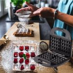 ⁦ماكينة كهربائية صغيرة متعددة الوظائف سهلة التنظيف لصنع الوافل من سوكاني، تاتي بمقبض بارد الملمس (SK-BBQ-137)⁩ - الصورة ⁦7⁩