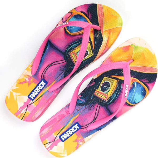 شبشب فليب فلوب مطاطي للنساء من باروت، مقاس 37-41 EU، تصميم رياضي متعدد الألوان