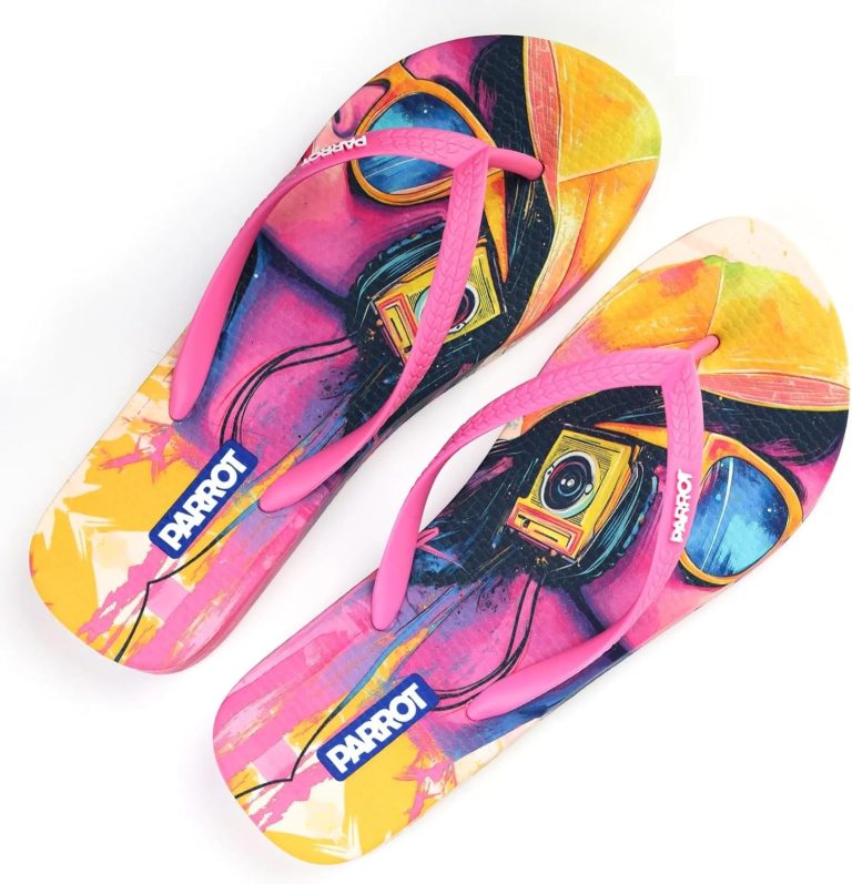 شبشب فليب فلوب مطاطي للنساء من باروت، مقاس 37-41 EU، تصميم رياضي متعدد الألوان