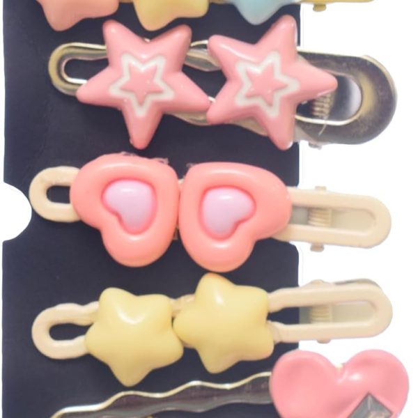 مشابك شعر للبنات من دافان، 7 قطع - متعددة الألوان