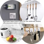 ⁦خطافات حائط سلسة شفافة قابلة لاعادة الاستخدام من جينشونفا، تتحمل حتى 13 رطل(بحد اقصى)، الخطافات متينة ذاتية اللصق مقاومة للماء والزيت للحمام والمطبخ، 8 قطع، متعدد الألوان، مواد مختلطة⁩ - الصورة ⁦5⁩