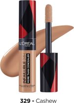 ⁦خافي عيوب انفياليبل مور ذان كونسيلر مقاوم للماء بتغطية كاملة من لوريال باريس، درجة لون 329 كاشو⁩ - الصورة ⁦2⁩